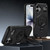 iPhone 17 Hexagon Armor Magnetic Holder Weighing Scale Phone Case - Black