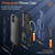 iPhone 17 Hidden Metal Holder Magnetic Shockproof Phone Case - Navy Blue