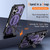 iPhone 17 Hidden Metal Holder Magnetic Shockproof Phone Case - Purple
