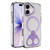 iPhone 17 High Transparent MagSafe TPU Phone Case with 360 Degrees Rotating Ring Holder - Purple