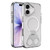 iPhone 17 High Transparent MagSafe TPU Phone Case with 360 Degrees Rotating Ring Holder - Silver