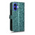 iPhone 17 Honeycomb Dot Texture Leather Phone Case - Green