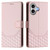 iPhone 17 Honeycomb Embossing RFID Leather Phone Case - Pink