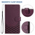 iPhone 17 Honeycomb Embossing RFID Leather Phone Case - Violet