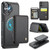 iPhone 17 JEEHOOD J05 Business Magnetic Style RFID Leather Phone Case - Black