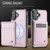 iPhone 17 JEEHOOD J06 British Style RFID MagSafe Card Bag PU Phone Case - Pink