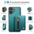 iPhone 17 JEEHOOD J12 Exquisite RFID MagSafe Zipper Card Bag Phone Case - Green