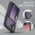 iPhone 17 JEEHOOD J12 Exquisite RFID MagSafe Zipper Card Bag Phone Case - Purple
