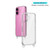 iPhone 17 Kalebol Minimalist High Transparency Multi Color Lanyard Hole Phone Case - Black