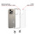 iPhone 17 Kalebol Minimalist High Transparency Multi Color Rotating Lanyard Hole Phone Case - Black