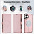 iPhone 17 Kalebol Strong Magnetic MagSafe Ring 2 In 1 Split Leather Phone Case - Rose Gold