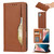 iPhone 17 Knead Skin Texture Flip Leather Phone Case - Brown