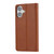 iPhone 17 Knead Skin Texture Flip Leather Phone Case - Brown