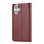 iPhone 17 Knead Skin Texture Flip Leather Phone Case - Wine Red
