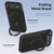 iPhone 17 Knight Shield 360 Rotation Holder MagSafe RFID Leather Phone Case - Black