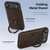 iPhone 17 Knight Shield 360 Rotation Holder MagSafe RFID Leather Phone Case - Coffee