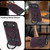 iPhone 17 Knight Shield 360 Rotation Holder MagSafe RFID Leather Phone Case - Purple
