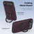 iPhone 17 Knight Shield 360 Rotation Holder MagSafe RFID Leather Phone Case - Purple