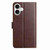 iPhone 17 Lambskin 8-card Slot Leather Phone Case - Brown