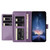 iPhone 17 Lambskin 8-card Slot Leather Phone Case - Purple