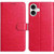 iPhone 17 Lambskin 8-card Slot Leather Phone Case - Rose Red