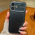 iPhone 17 Laser Large Hole Camera Frame Fine Ring Magsafe Phone Case - Black