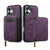 iPhone 17 LC.IMEEKE L6 Series Zipper Card Bag MagSafe Magnetic Phone Case - Purple