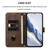 iPhone 17 Line Splicing Buckle Retro Leather Phone Case - Brown