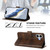iPhone 17 Line Splicing Buckle Retro Leather Phone Case - Brown