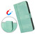 iPhone 17 Line Splicing Buckle Retro Leather Phone Case - Mint Green