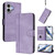 iPhone 17 Line Splicing Buckle Retro Leather Phone Case - Purple