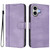 iPhone 17 Line Splicing Buckle Retro Leather Phone Case - Purple