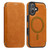 iPhone 17 Linton MagSafe Leather Phone Case - Brown