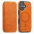 iPhone 17 Linton MagSafe Leather Phone Case - Orange