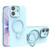 iPhone 17 Liquid Silicone MagSafe Holder Phone Case - Light Blue
