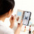 iPhone 17 Litchi Texture Wallet Mirror Leather Phone Case - Brown