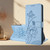 iPhone 17 Lotus Embossed Leather Phone Case with Lanyard - Blue