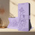 iPhone 17 Lotus Embossed Leather Phone Case with Lanyard - Purple