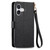 iPhone 17 Love Zipper Lanyard Leather Phone Case - Black