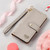 iPhone 17 Love Zipper Lanyard Leather Phone Case - Gray