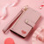 iPhone 17 Love Zipper Lanyard Leather Phone Case - Pink