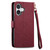 iPhone 17 Love Zipper Lanyard Leather Phone Case - Red