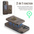 iPhone 17 MAGKING K1 MagSafe Detachable Wallet RFID Back Cover Phone Case - Coffee