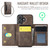 iPhone 17 MAGKING K2 Series MagSafe RFID Card Bag Detachable Phone Case - Coffee