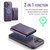 iPhone 17 MAGKING K2 Series MagSafe RFID Card Bag Detachable Phone Case - Purple