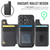 iPhone 17 MAGKING K3 Series MagSafe RFID Card Bag Detachable Phone Case - Black