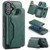 iPhone 17 MAGKING K3 Series MagSafe RFID Card Bag Detachable Phone Case - Green