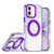 iPhone 17 Magnetic 360 Degree Rotating Holder Phone Case - Purple