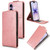iPhone 17 Magnetic Vertical Flip Leather Phone Case with Buckle - Rose Gold