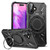 iPhone 17 MagSafe Magnetic Shockproof Phone Case with Ring Holder - Black